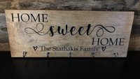 Key Chain Rack Home Sweet Home (Personalized)
