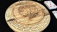 Personalized Heirloom Cribbage Board Game (Spalted Maple)