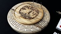 Personalized Heirloom Cribbage Board Game (Spalted Maple)