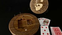 Skull & Roses Cribbage Board