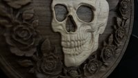 Skull & Roses Cribbage Board