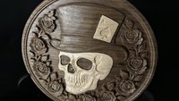 Skull & Roses Cribbage Board