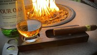 Cigar and Whisky Wood Ash Tray (Personalized)