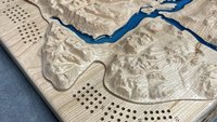 Large Custom Lake Live Edge Cribbage Board (Personalized)