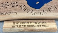 Small Custom Lake Live Edge Cribbage Board (Personalized)