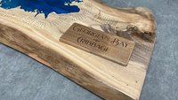 Large Custom Lake Live Edge Cribbage Board (Personalized)