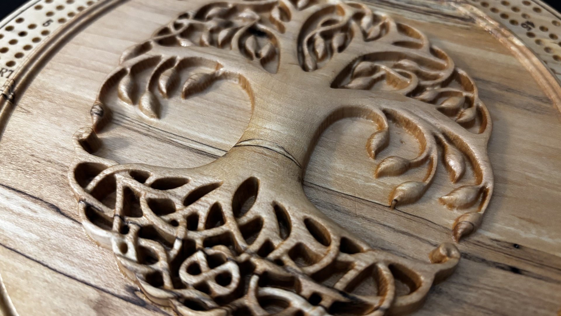 Personalized Heirloom Cribbage Board Game (Spalted Maple)