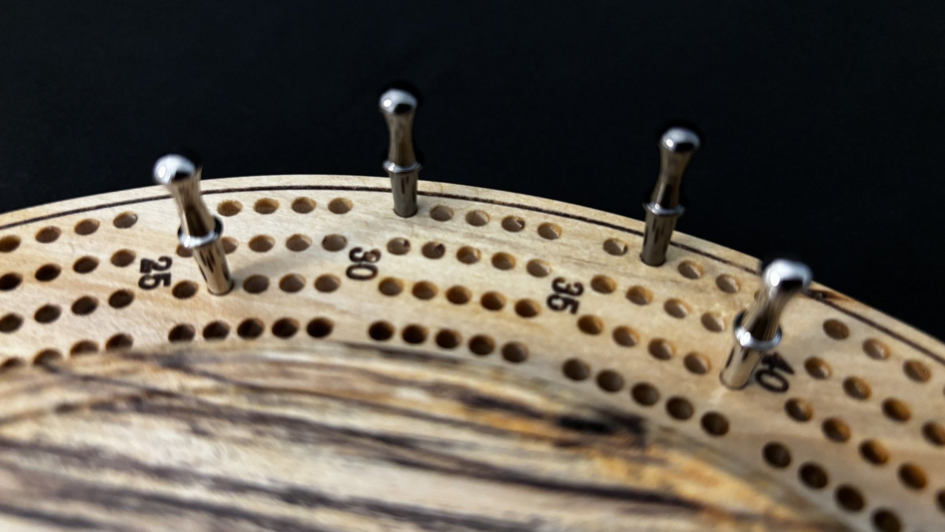 Personalized Heirloom Cribbage Board Game (Spalted Maple)