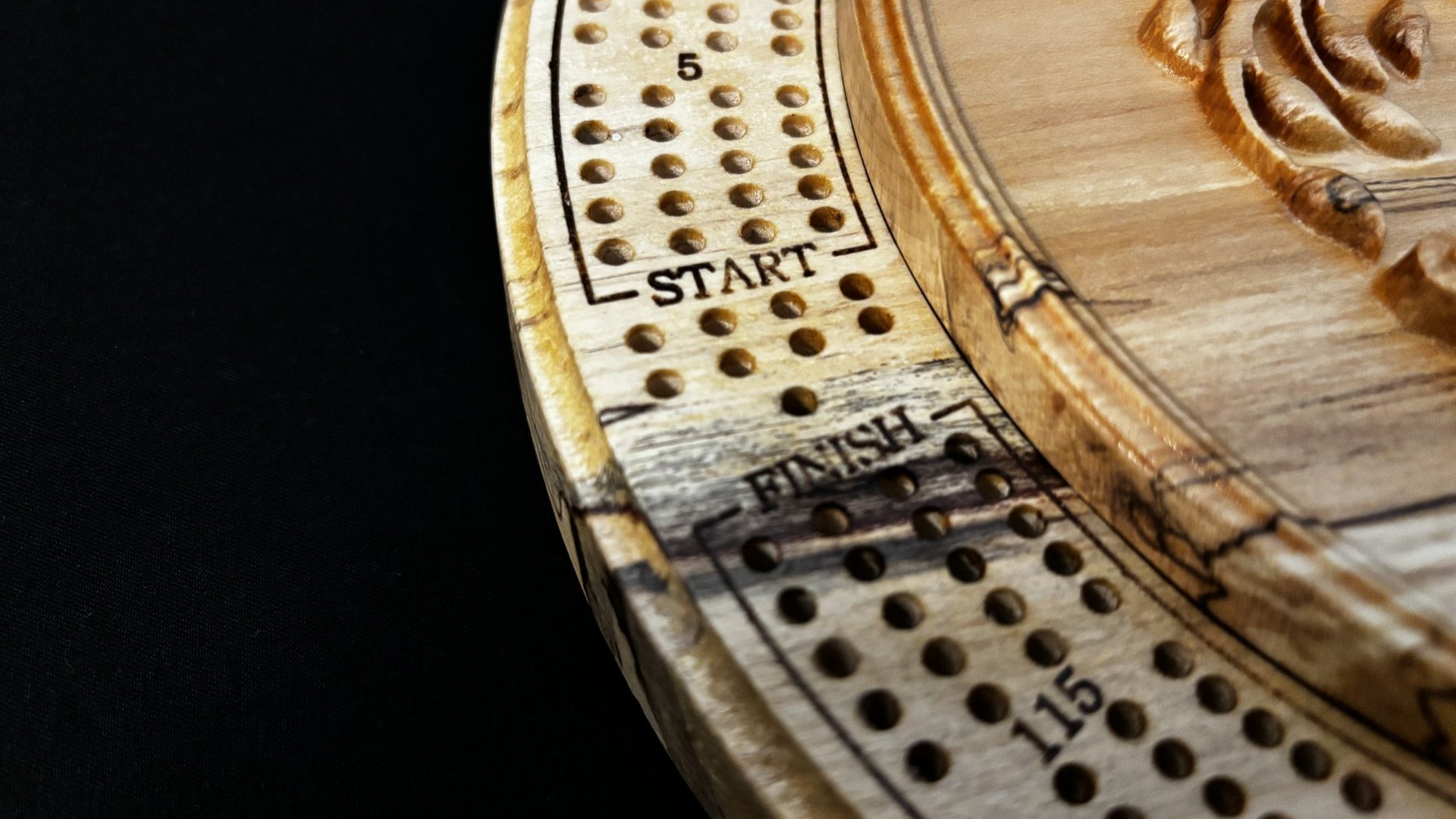 Personalized Heirloom Cribbage Board Game (Spalted Maple)
