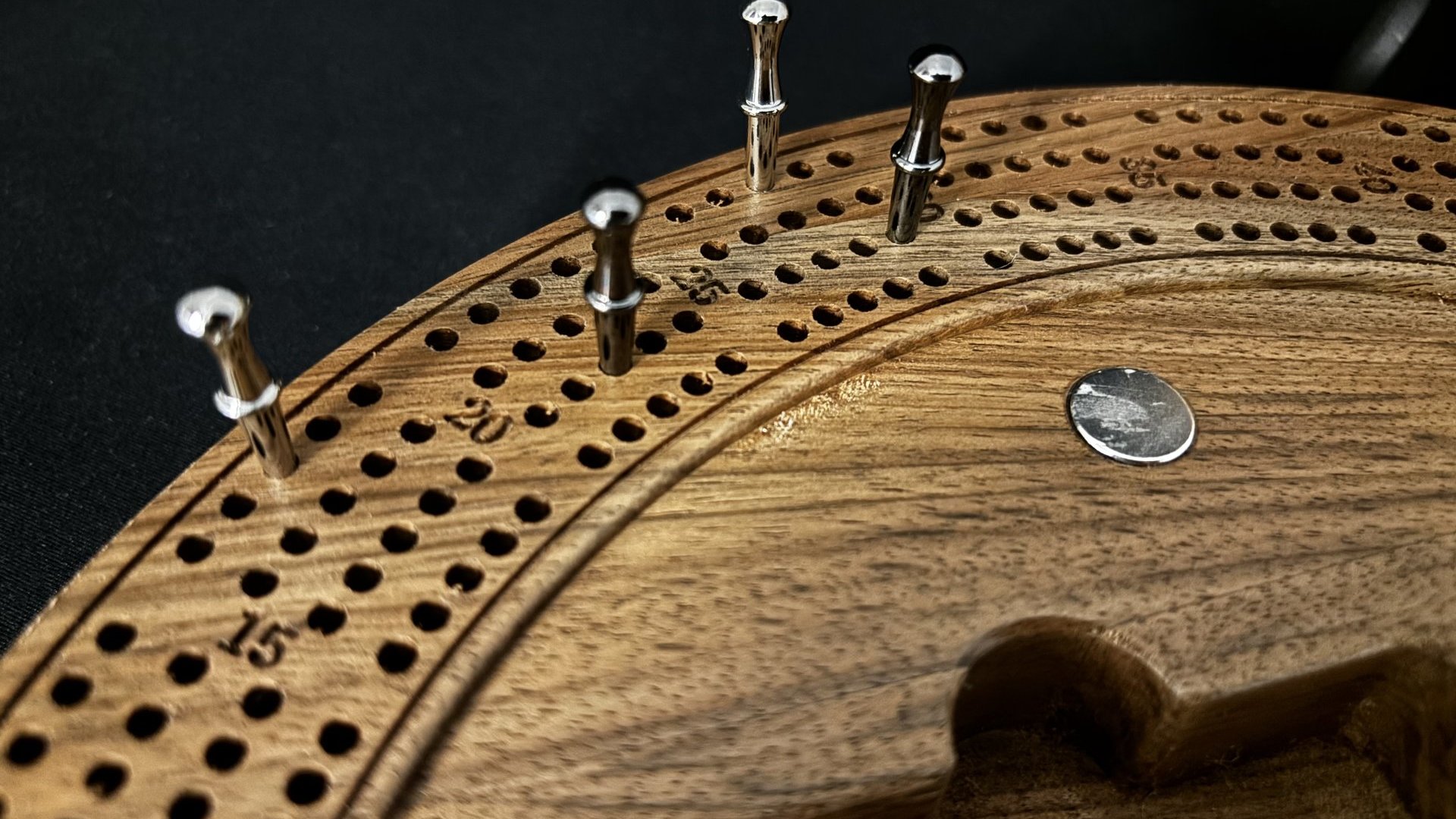 Skull & Roses Cribbage Board