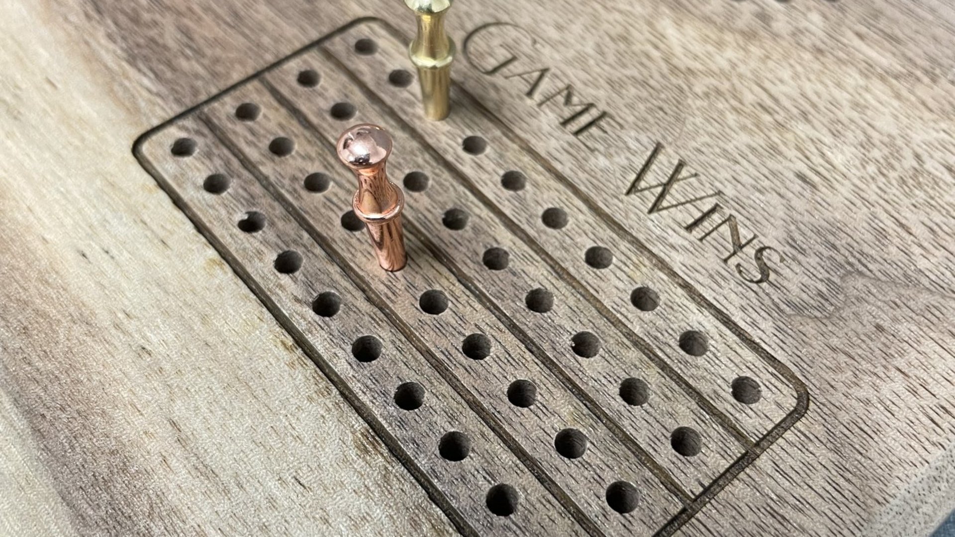 Small Custom Lake Live Edge Cribbage Board (Personalized)