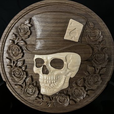 Skull & Roses Cribbage Board