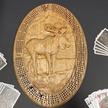 Moose Cribbage Board:  Elevating the Wilderness Lovers Game Nights