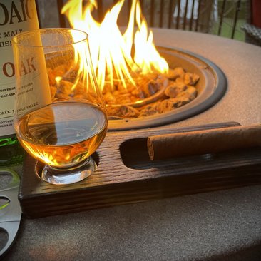 Cigar and Whisky Wood Ash Tray (Personalized)