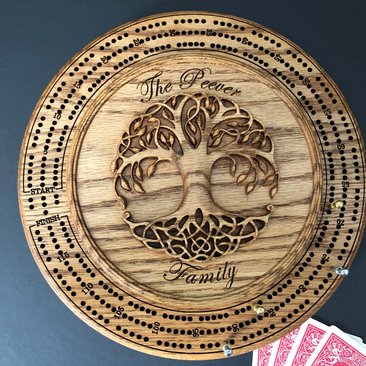 Tree of Life Cribbage Board Game: Fusion of Family, Elegance & Art