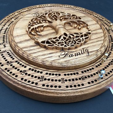 Tree of Life Cribbage Board Game: Fusion of Family, Elegance & Art