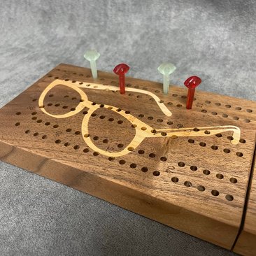 Eye Glasses Folding Travel Cribbage Board