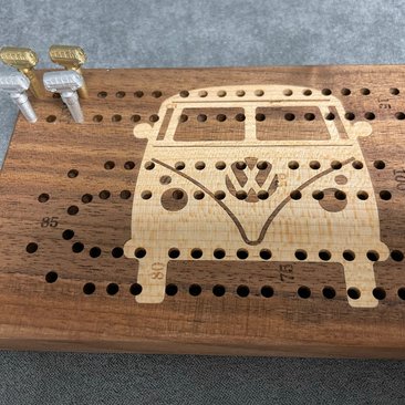 Westie Bus Folding Travel Cribbage Board