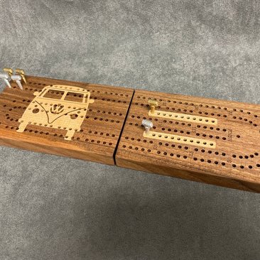 Westie Bus Folding Travel Cribbage Board