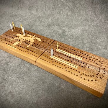 Palm Tree Folding Travel Cribbage Board
