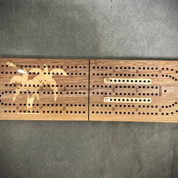 Palm Tree Folding Travel Cribbage Board